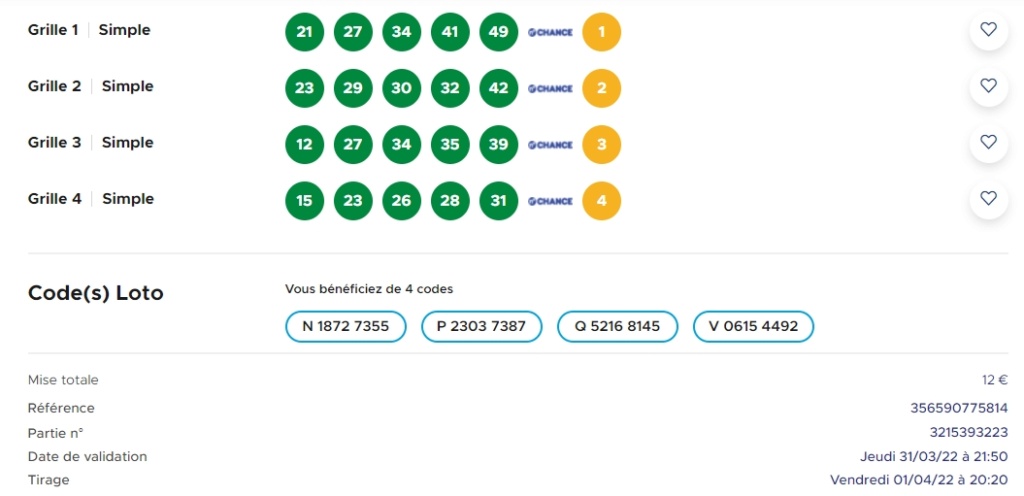 EQUIPE JACKPOT GERARDL555 >>> SUPER LOTO 01/04/2022 >>> 13 M €   Scre1236