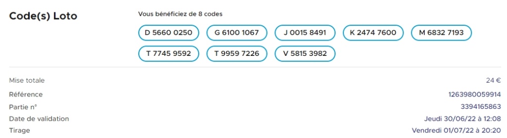 EQUIPE JACKPOT GERARDL555 >>> SUPER LOTO 01/07/2022 >>> 13 M €   Scre1746