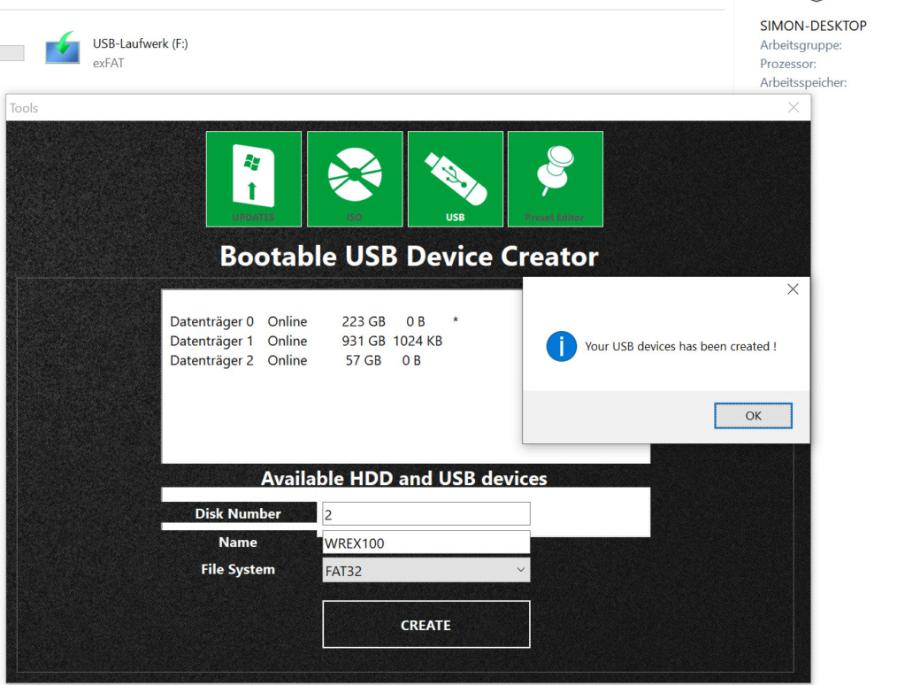 "Help" USB Drive not bootable 210