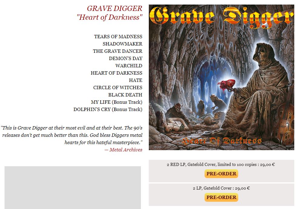 GRAVE DIGGER - Heart Of Darkness (2022) Réédition Vinyle Heart_10
