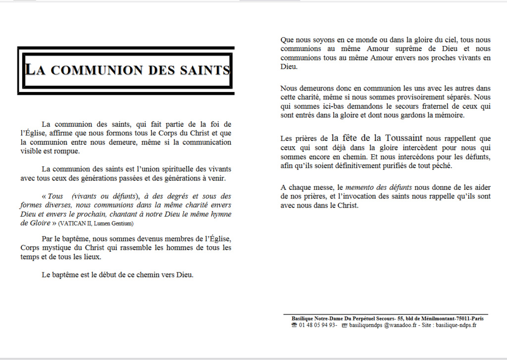 La Communion des Saints Screen60