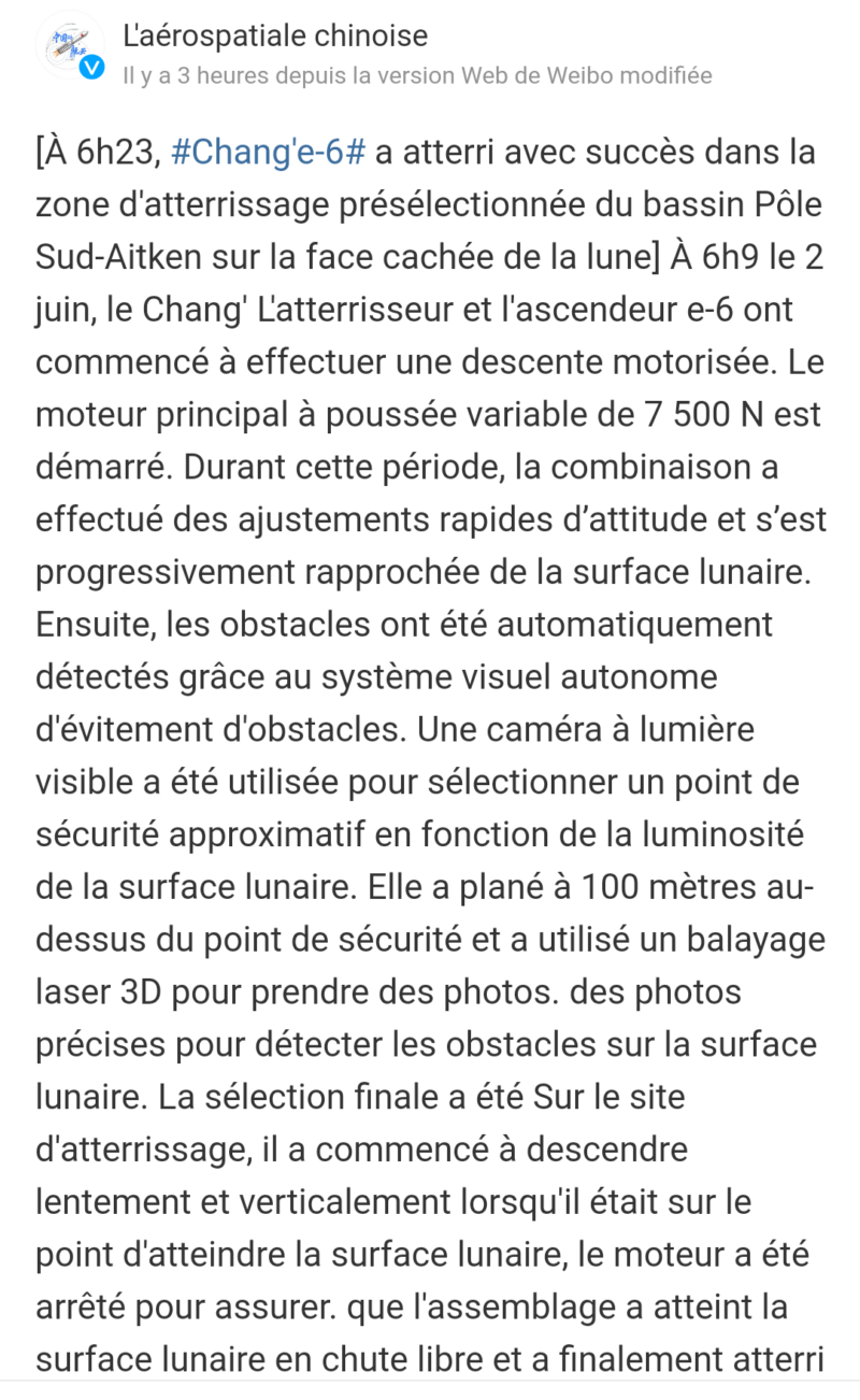 Chang'e-6 - Préparation et suivi de mission de la sonde lunaire  - Page 4 Chrome14