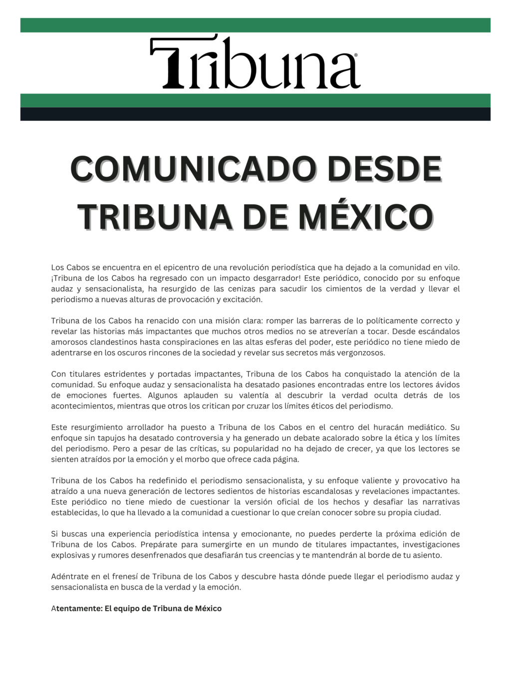Periódico Tribuna de México. Sábado 15 de Julio de 2027 Polzut25