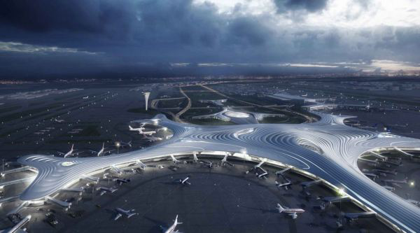 مطار هاربين الدولي بتصميم قطعة الثلج 15593811