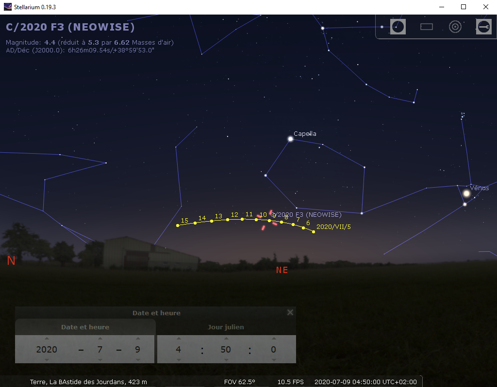 Comète C/2020 F3 (NEOWISE) C2020f10