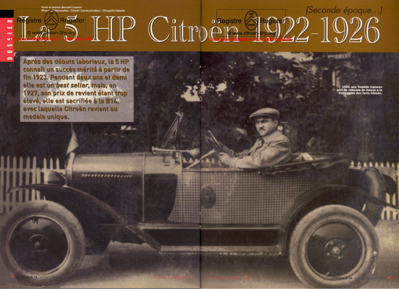 La 5HP Citroen 1922-1926 par B. Laurent - Citropolis ( 2009) 2110