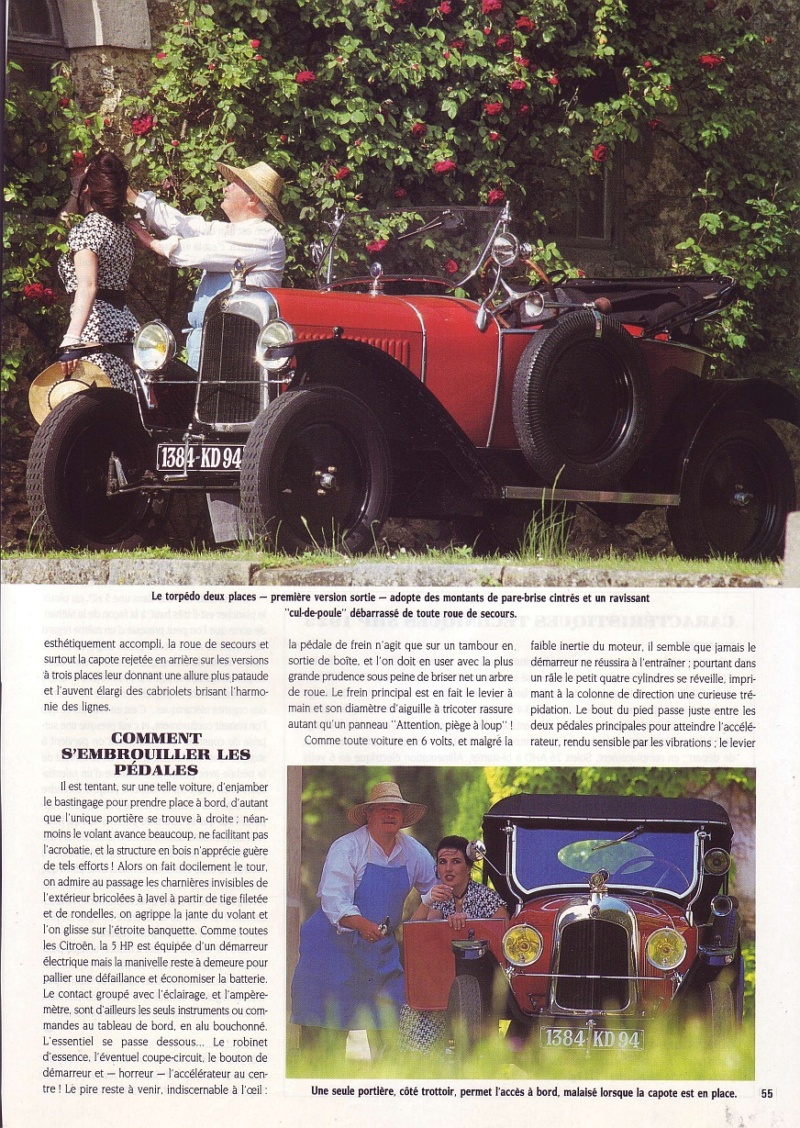 Dossier Citroen 5HP " Il etait une fois " - B Leroux & C Bohere - Retroviseur no 49 ( 1992)  341