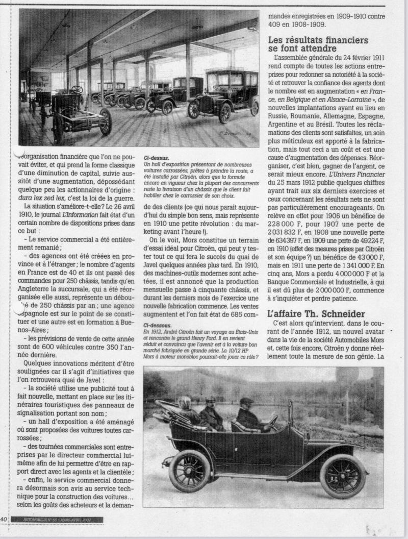"Andre Citroen : de Mors au Quai de Javel"  par Claude Rouxel - Automobilia  ( 2002) 4012