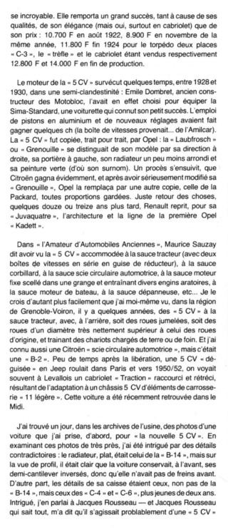 Citroen  5HP- extraits  de " Quai de Javel , Quai Andre Citroen " par Pierre Dumont - 1976 426