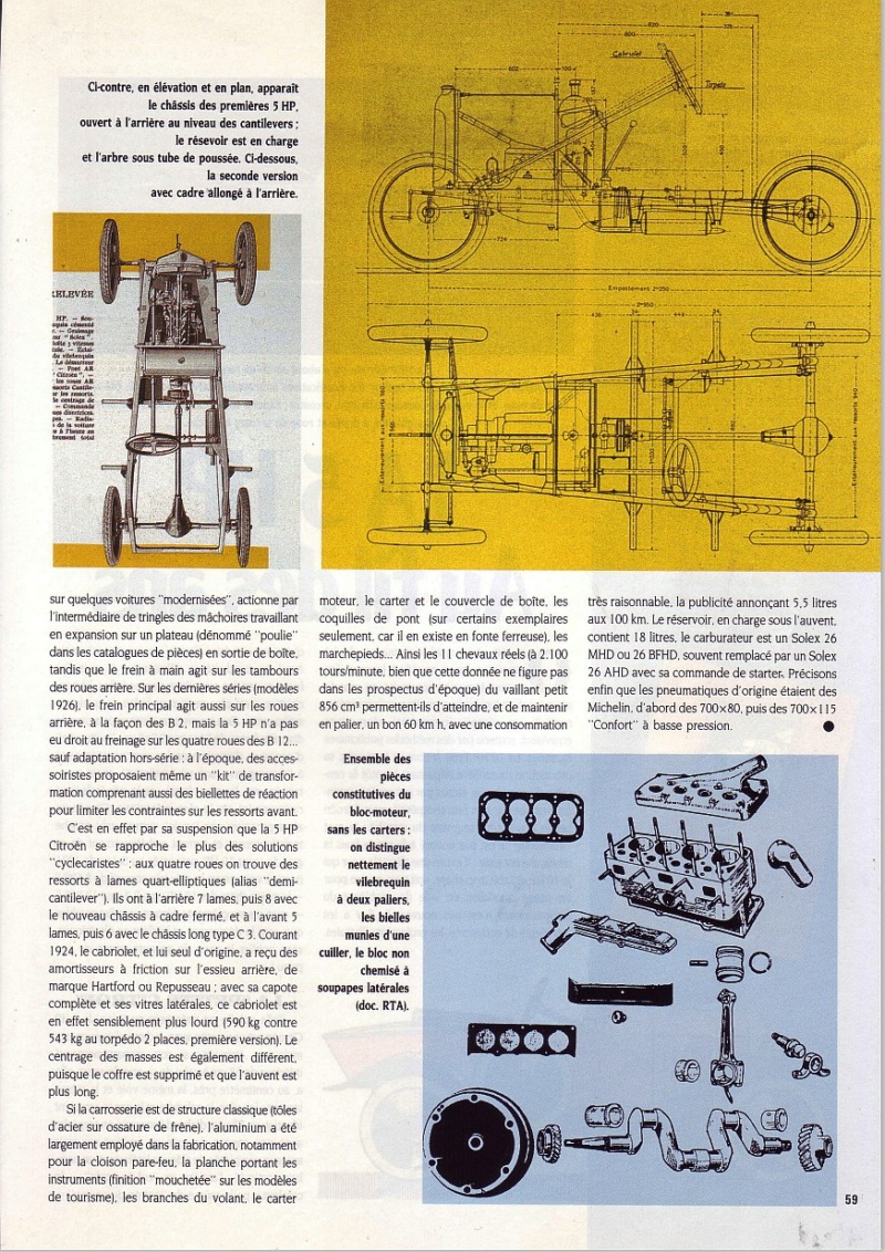 Dossier Citroen 5HP " Il etait une fois " - B Leroux & C Bohere - Retroviseur no 49 ( 1992)  719