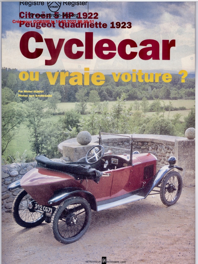 Citroen 5HP et Peugeot Quadrilette par M Dumoit - Retroviseur ( 1995)i Img_e711