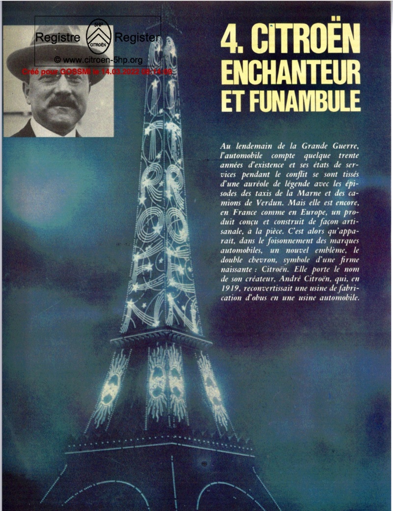 Andre Citroen ,   Enchanteur et Funambule  par Denis Baldensperger - Le Journal La France ( 1971) Img_e721
