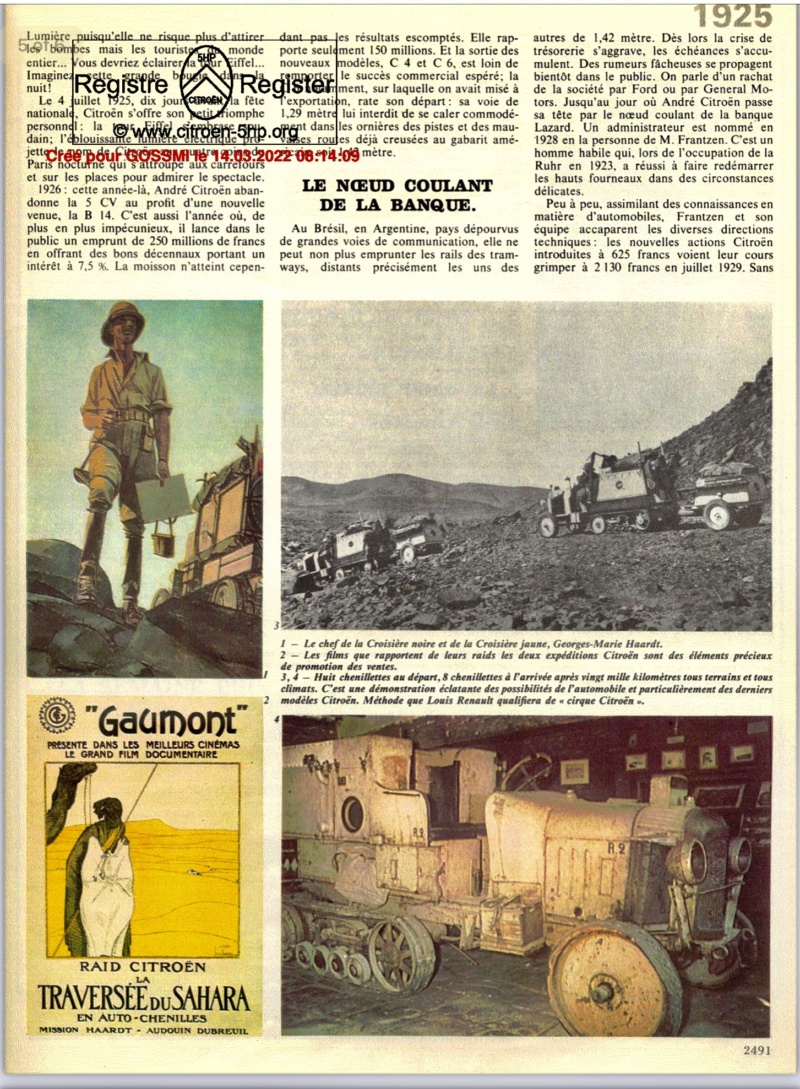 Andre Citroen ,   Enchanteur et Funambule  par Denis Baldensperger - Le Journal La France ( 1971) Img_e724