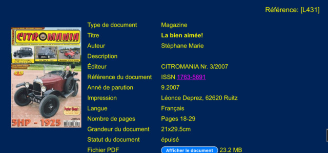 "La Bien Aimee " par S Marie & B Laurent - Citromania ( 2007 ) Img_e755