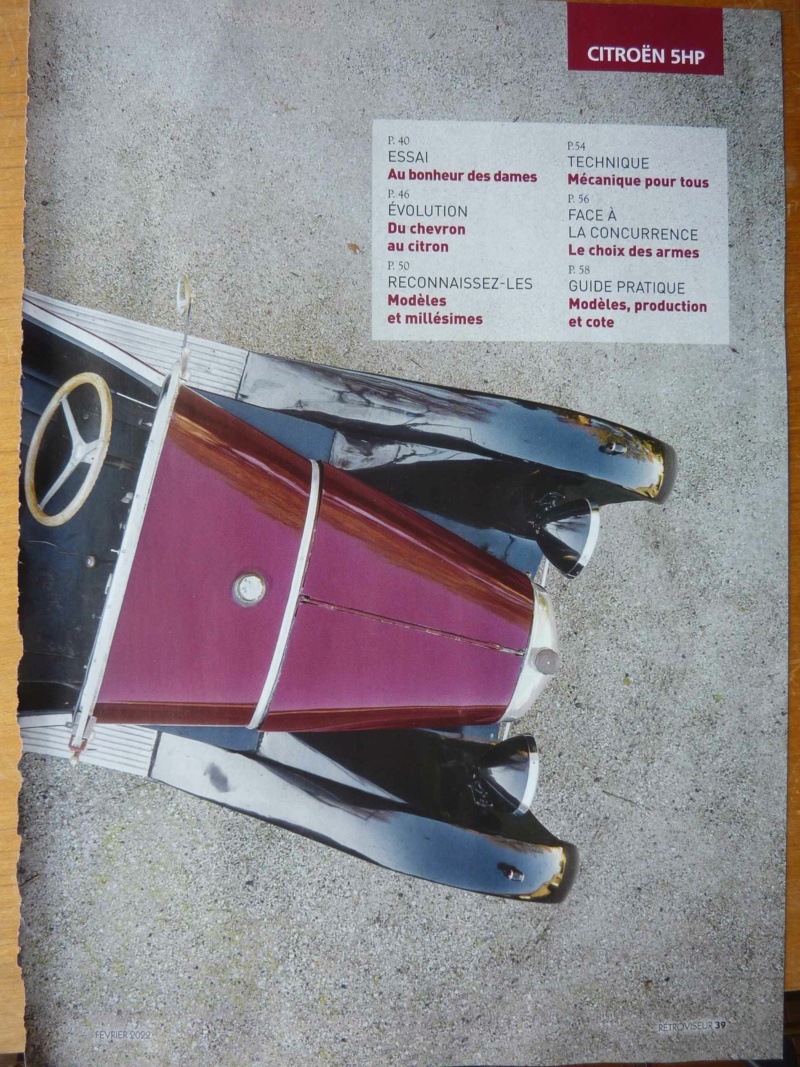 Dossier Citroen 5HP - Trefle Centenaire -  Retroviseur No 385 - Fev 2022 P1170119
