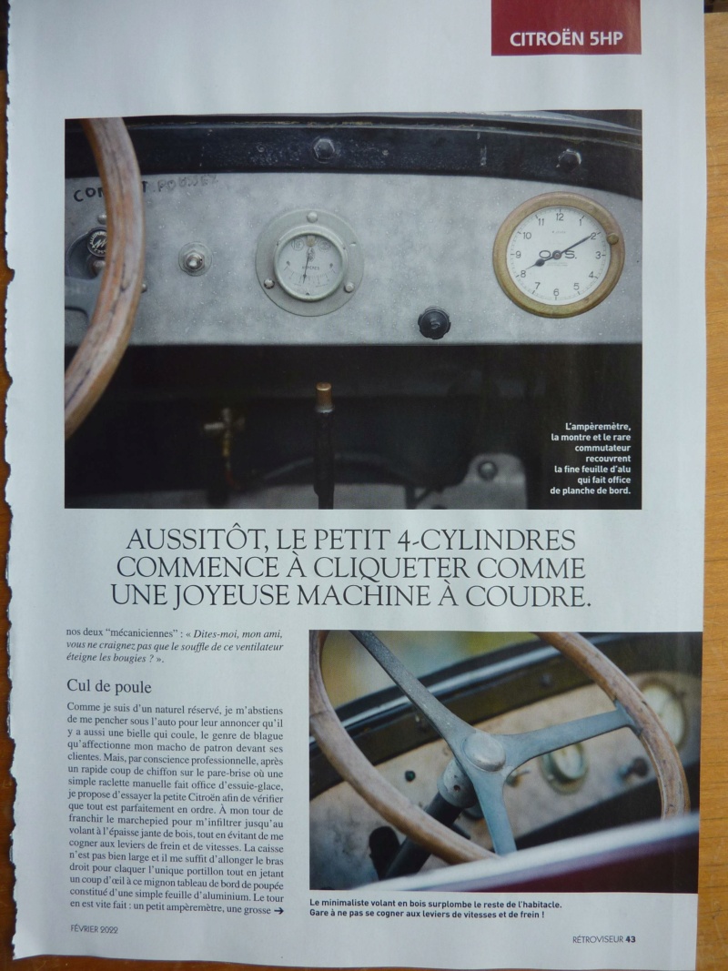Dossier Citroen 5HP - Trefle Centenaire -  Retroviseur No 385 - Fev 2022 P1170121