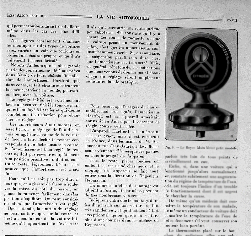 Les Amortisseurs Hartford - La Vie Automobile- Automne 1922 Screen67