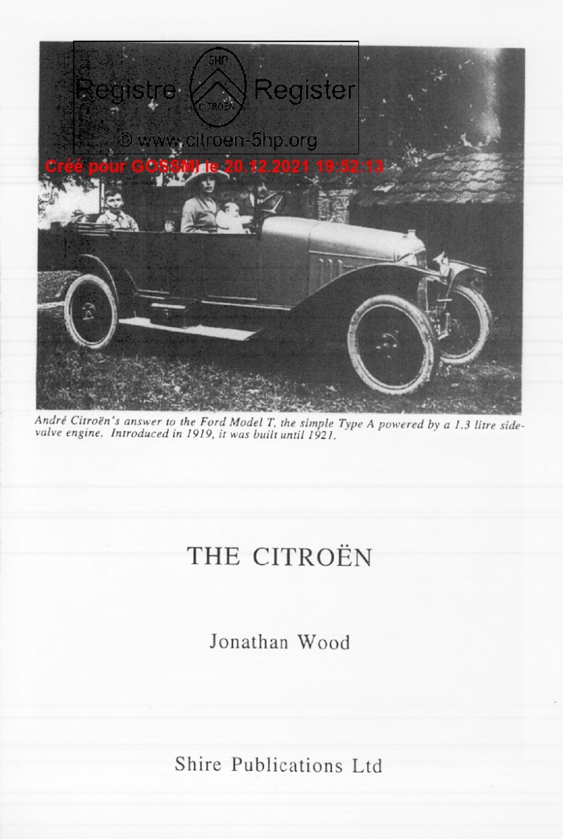 THE CITROEN  par  Jonathan Wood ( 1993) Thecit10