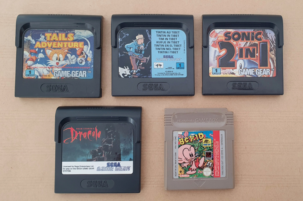 [ECH] Jeux game gear / gameboy (tails adventure, dracula, tintin, sonic 2 in 1, bc kid fah) 20221110