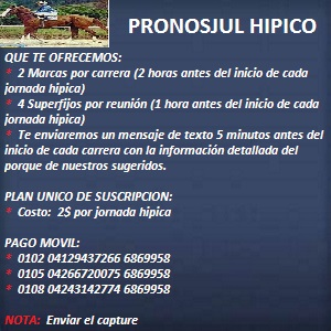 YA NOS CONOCES Y SIN DUDA SOMOS LA MEJOR EMPRESA DE PRONOSTICOS HIPICOS DE VENEZUELA, AFILIATE YA Y CONVIERTETE EN UN CONSECUENTE GANADOR DE TUS APUESTAS Fondo_11