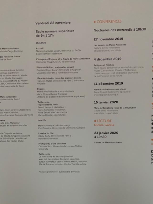 colloque - Colloque international Marie-Antoinette - 20 / 21 / 22 Novembre 2019 3_jfif20