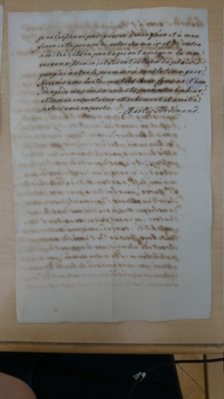 Lettre du duc de Berry à Madame Royale Dsc_1515