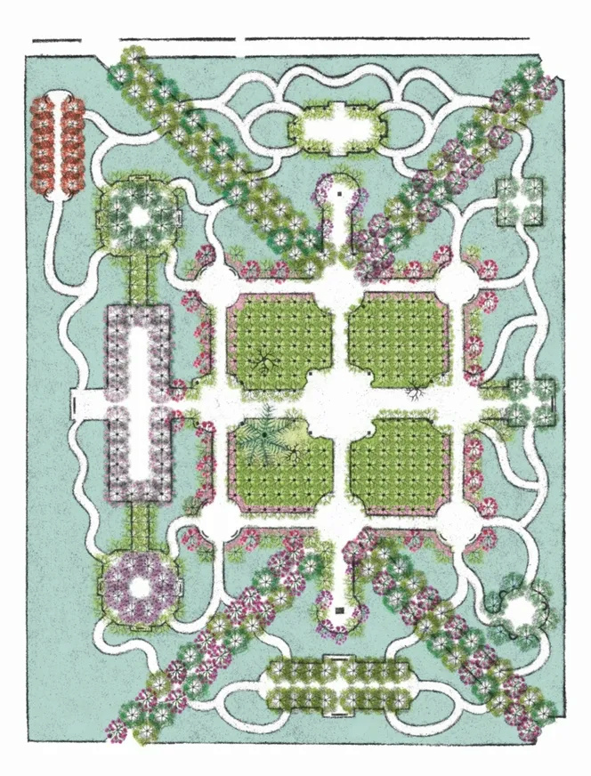 Versailles - Le Bosquet de la Reine (anciennement Bosquet de Vénus et Bosquet du Labyrinthe) - Page 2 Plan_r10