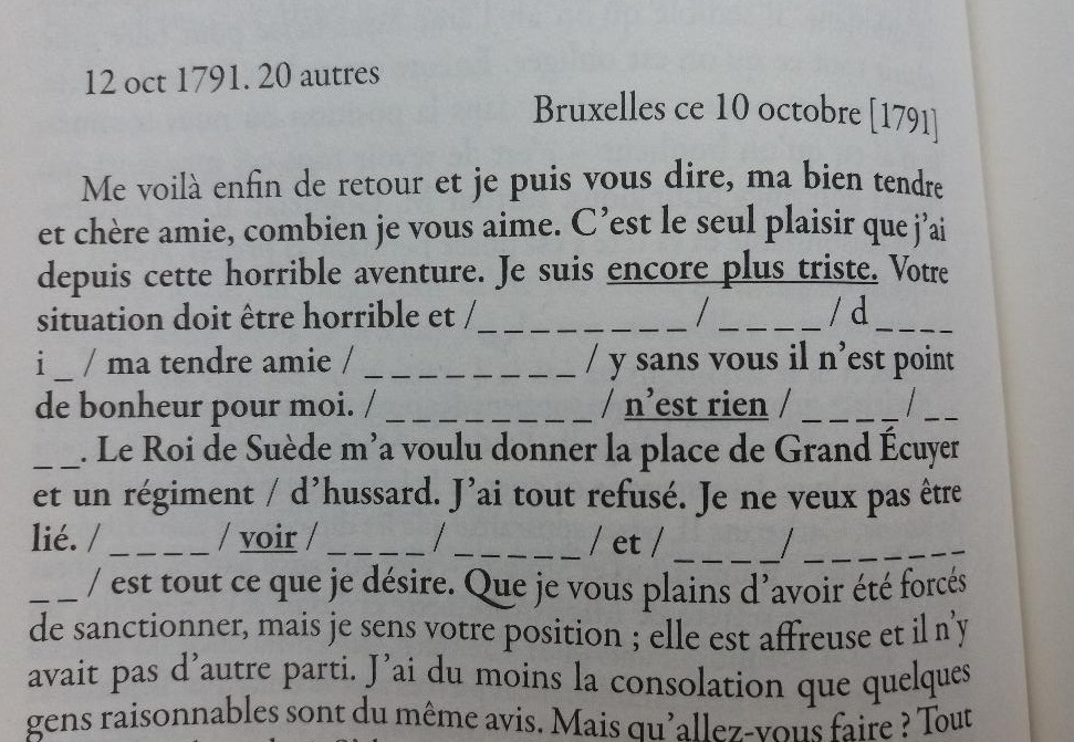 Isabelle Aristide-Hastir, Marie-Antoinette &  Axel de Fersen, Correspondance secrète Thumb528