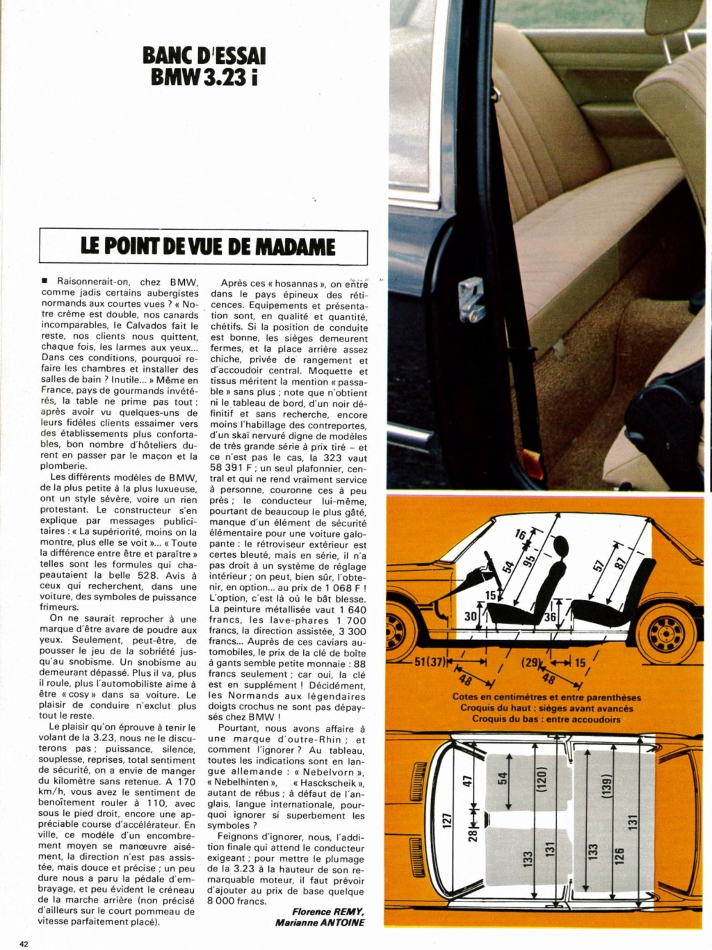 BANC D'ESSAI L'Auto-Journal 1978: 323i Maison14
