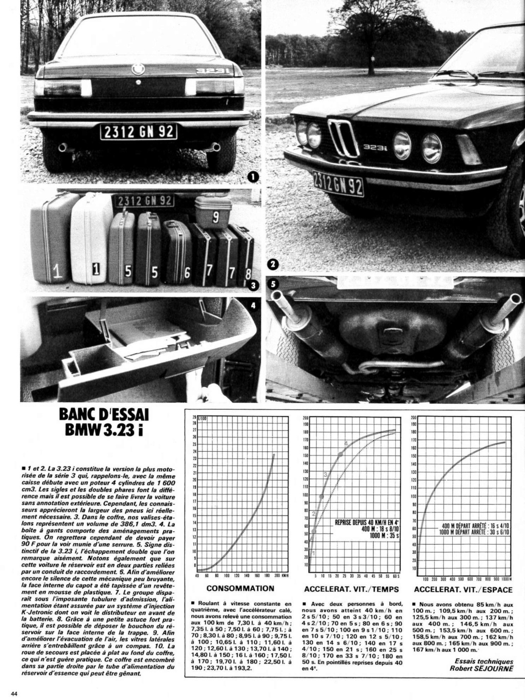 BANC D'ESSAI L'Auto-Journal 1978: 323i Maison16