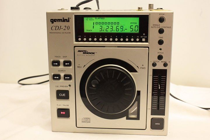 Gemini Cdj-20 Professional DJ Top Loading CD Player G210
