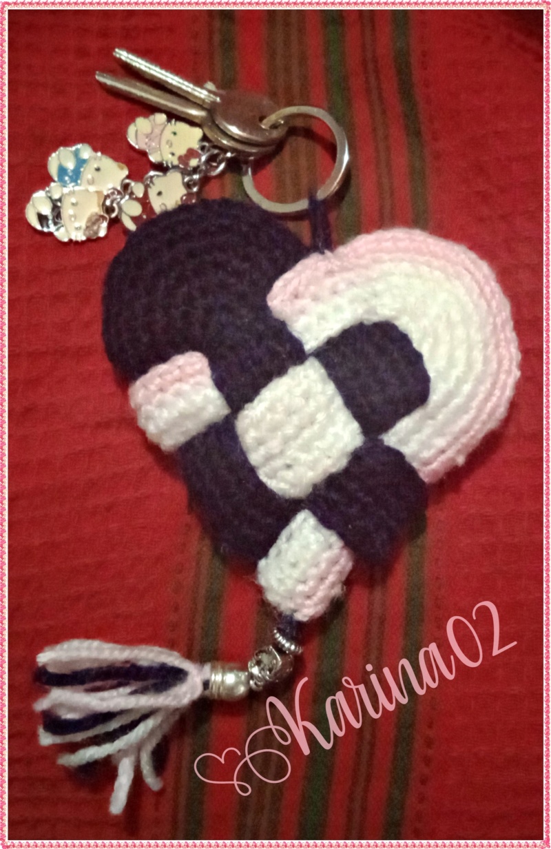 Llavero Corazón en Crochet Img_2038
