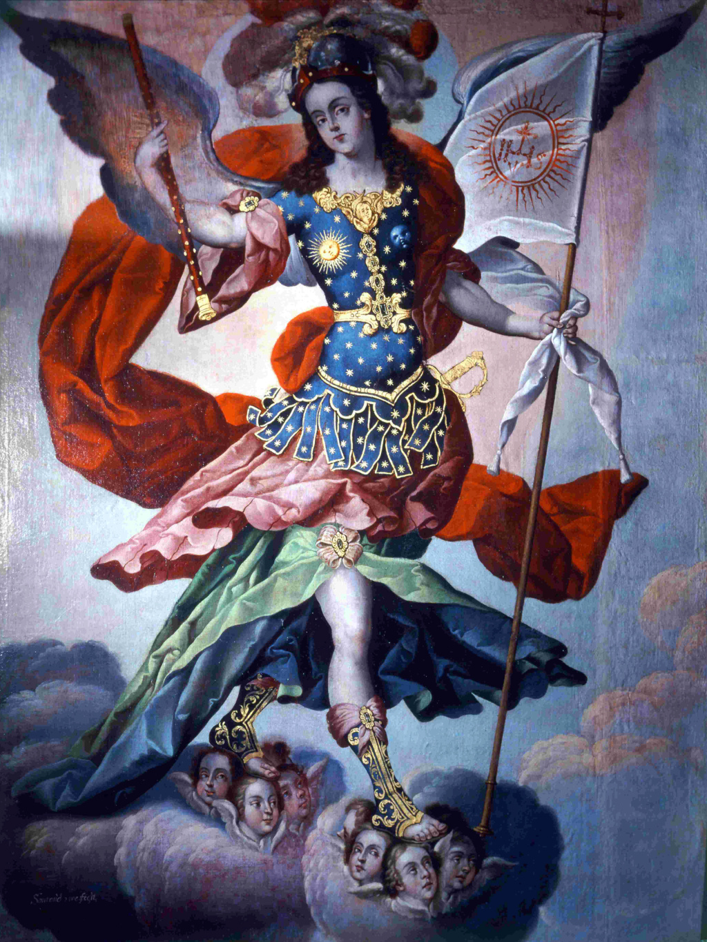 Virgen Dolorosa de Nueva Granada / San Miguel Arcángel - s. XVIII 10-16810
