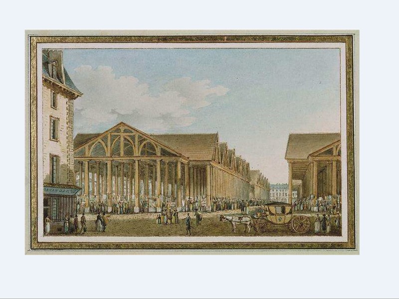 Entre 1809 et 1811, les hangars du Carreau du Temple sont construits à Paris.  Sans2869