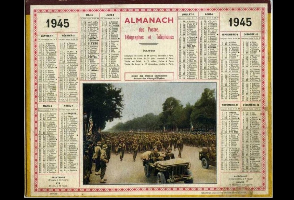 ANCIENS CALENDRIERS  1 Sans3519