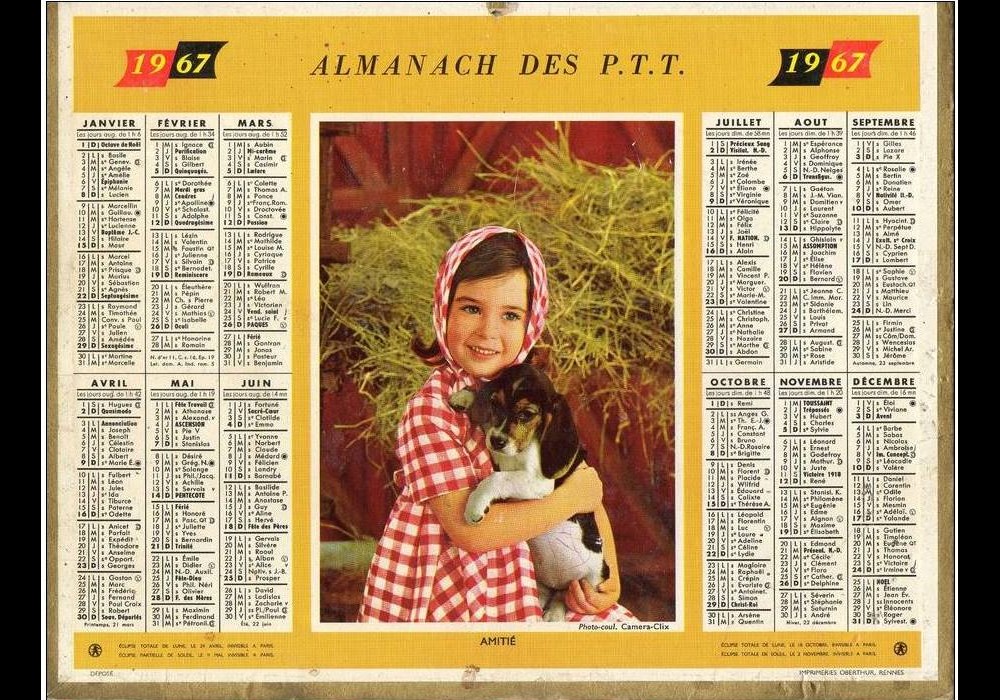 ANCIENS CALENDRIERS  1 Sans4683