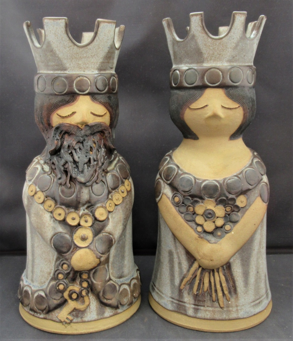 Chess piece stoneware vases - Ann and John Farquharson Img_8112