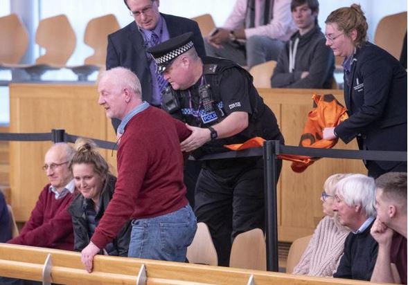 McQueen Invades Scottish Parliament. Capt1387