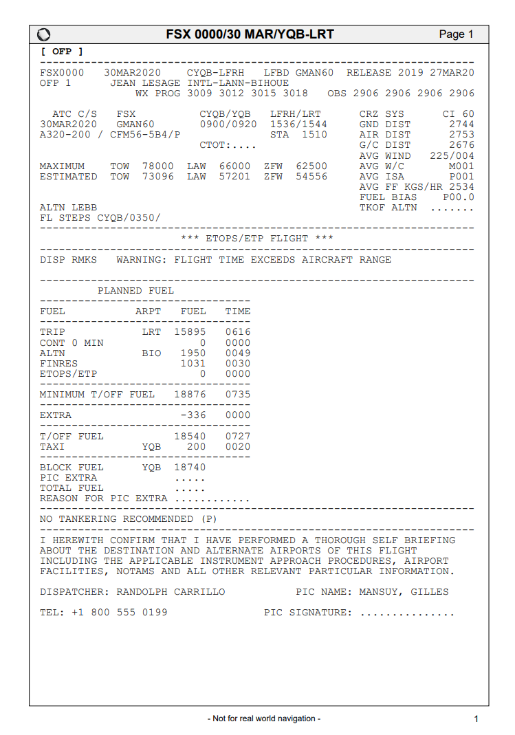 Vol transatlantique - Québec / Enez Steredeg 2020-014