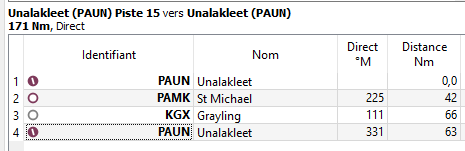 Mission 1 PAUN-KGX FSX-France Alaska compagnie 2 Distan13