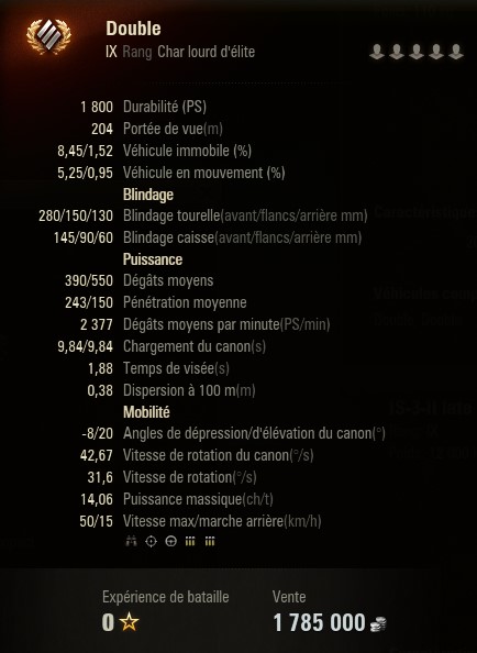 Double (IS-3-II) (Evénement Mirny-13 Halloween 2021 à 2023) (Retiré) (Tier IX) C4119