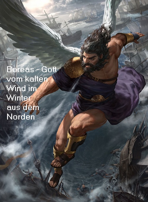 Boreas (Mythologie): Gott vom Nordwind, wichtig im Kontext mit Sintflut Boreas11