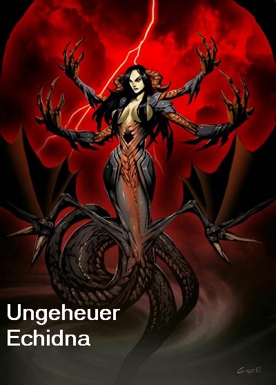 Echidna (Mythologie): Blutgierige Bestie + Mutter zahlreicher Ungeheuer Echidn10