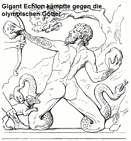 Echion (Mythologie): Kämpfte gegen olympische Götter (Gigantomachie) Echion10