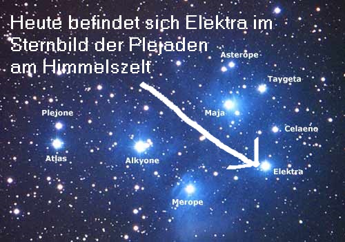 Plejade Elektra (Mythologie): Mutter des Dardanos, heute am Himmel Elektr11