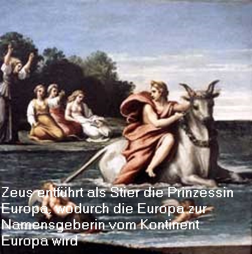 Europa (Mythologie): Namensgeberin vom gleichnamigen Kontinent Europa10
