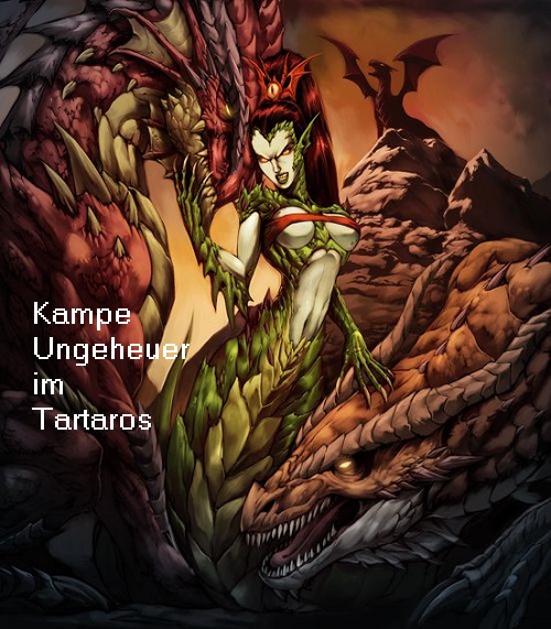 Kampe (Mythologie): Ungeheuer im Tartaros, von Zeus erschlagen Kampe10