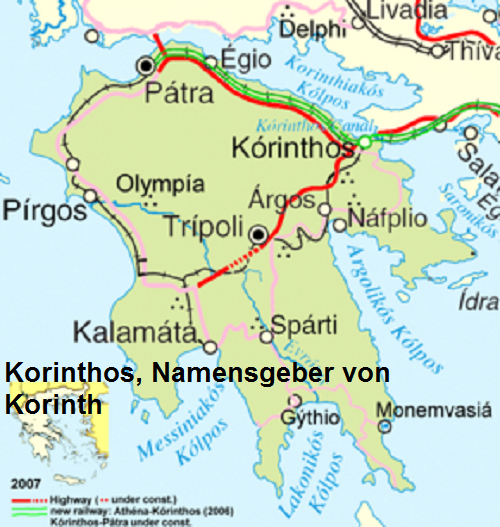 Korinthos (Mythologie): Namensgeber der Stadt Korinth Korint10