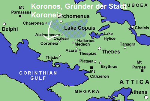 Koronos (Mythologie): Gründer der Stadt Koroneia Korono10