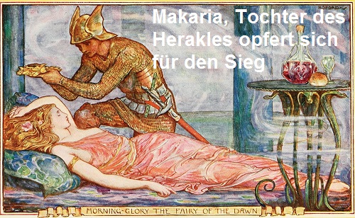 Makaria (Mythologie): Tochter des Herakles, opferte sich für den Sieg Makari11